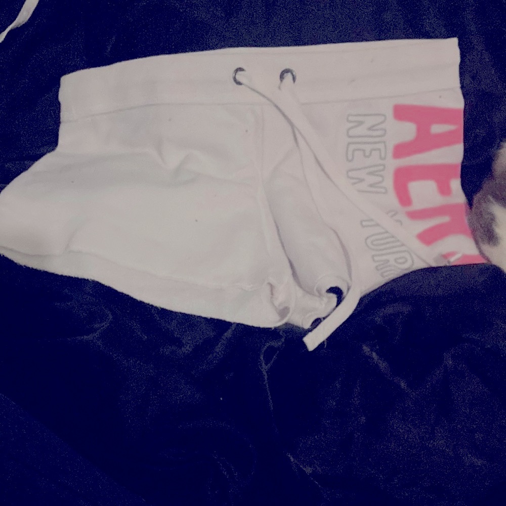 White Fleece Shorts